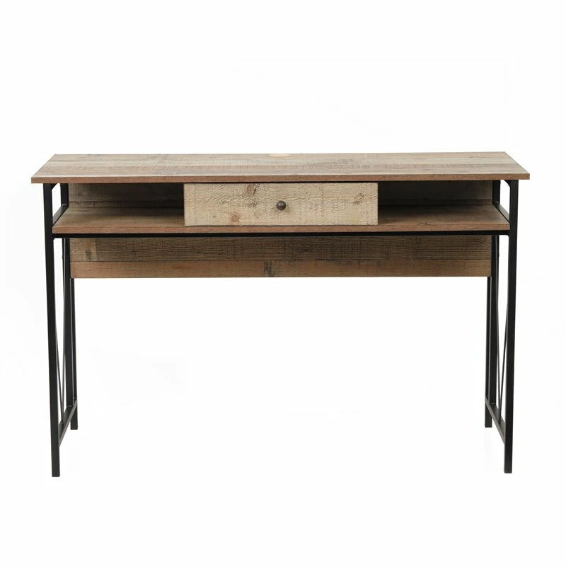 OS Home And Office Furniture 1-Drawer Wood Home Study Desk In Barnwood Brown 10 OS Home And Office Furniture 1-Drawer Wood Home Study Desk In Barnwood Brown - Image 8