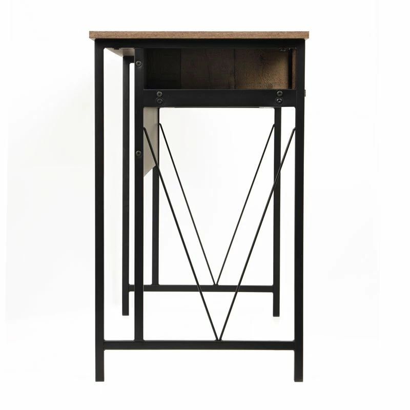 OS Home And Office Furniture 1-Drawer Wood Home Study Desk In Barnwood Brown 11 OS Home And Office Furniture 1-Drawer Wood Home Study Desk In Barnwood Brown - Image 9