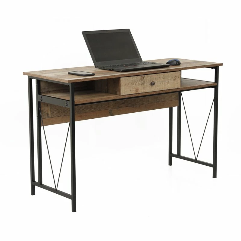 OS Home And Office Furniture 1-Drawer Wood Home Study Desk In Barnwood Brown 12 OS Home And Office Furniture 1-Drawer Wood Home Study Desk In Barnwood Brown - Image 10