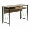 OS Home And Office Furniture 1-Drawer Wood Home Study Desk In Barnwood Brown -CYMAX Sales 2442263 L