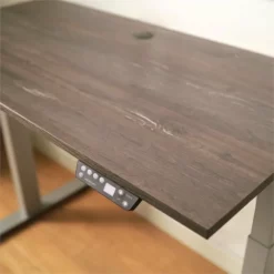 Klair Living Florence Wood Ergonomic Adjustable Computer Desk In Black -CYMAX Sales 2443573 2 L 1