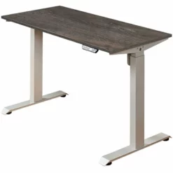 Klair Living Florence Wood Ergonomic Adjustable Computer Desk In Black -CYMAX Sales 2443573 L 1