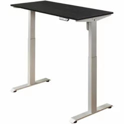 Klair Living Florence Wood Ergonomic Adjustable Computer Desk In Black -CYMAX Sales 2443574 L 1