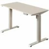 Klair Living Florence Wood Ergonomic Adjustable Computer Desk In Light Gray 2 Klair Living Florence Wood Ergonomic Adjustable Computer Desk In Light Gray -CYMAX Sales 2443575 L