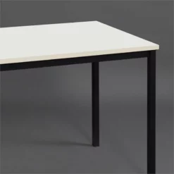 Klair Living Harry Contemporary Wood And Metal Computer Desk In Ivory -CYMAX Sales 2443579 2 L