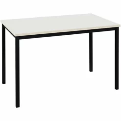 Klair Living Harry Contemporary Wood And Metal Computer Desk In Ivory -CYMAX Sales 2443579 L