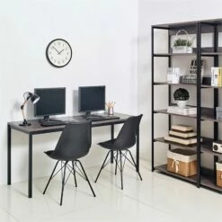 Klair Living Harry 63" Contemporary Wood And Metal Computer Desk In Black/Gray 24 Klair Living Harry 63" Contemporary Wood And Metal Computer Desk In Black/Gray -CYMAX Sales 2443580 2 L