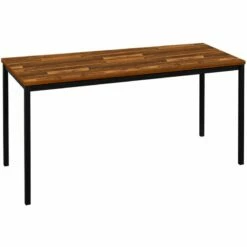 Klair Living Harry 63" Contemporary Wood And Metal Computer Desk In Acacia Brown 18 Klair Living Harry 63" Contemporary Wood And Metal Computer Desk In Acacia Brown -CYMAX Sales 2443581 L 1