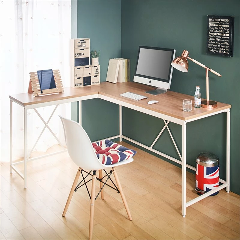 Klair Living Olympus Contemporary Wood And Metal Corner Desk In Oak 8 Klair Living Olympus Contemporary Wood And Metal Corner Desk In Oak - Image 6
