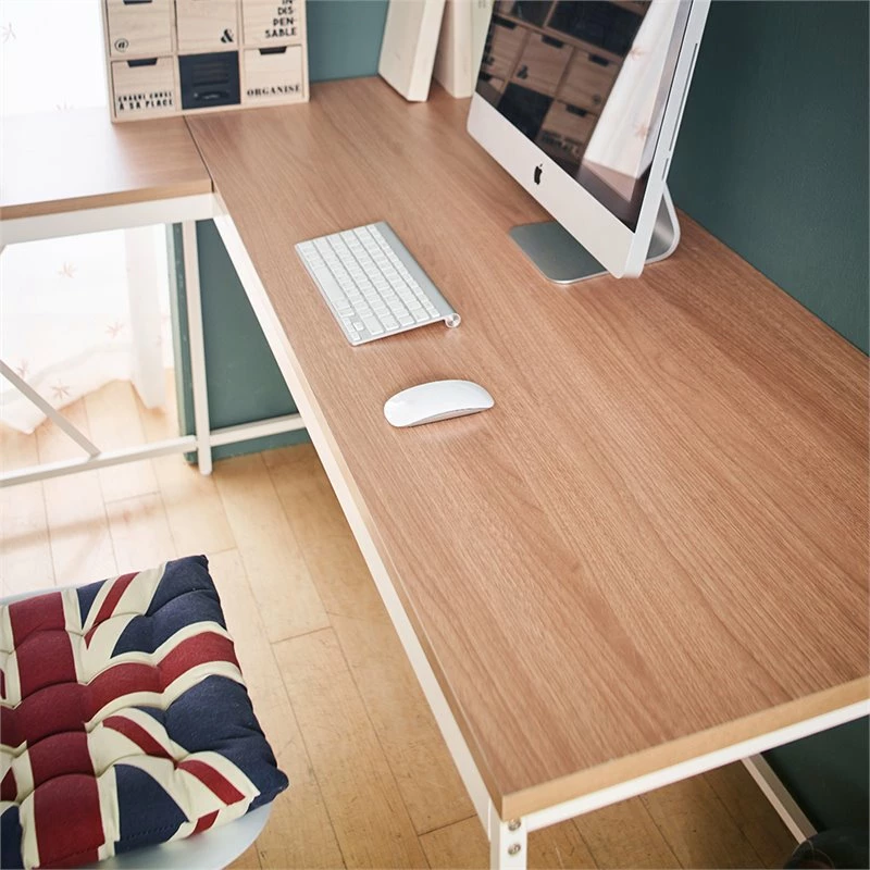 Klair Living Olympus Contemporary Wood And Metal Corner Desk In Oak 9 Klair Living Olympus Contemporary Wood And Metal Corner Desk In Oak - Image 7