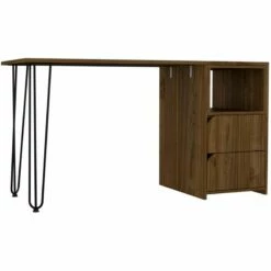 RST Brands Aster Composite Wood Contemporary 2-Drawer Desk - Mahogany