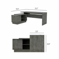 RST Brands Emery Composite Wood Modern L-Shaped Desk - Mahogany 19 RST Brands Emery Composite Wood Modern L-Shaped Desk - Mahogany -CYMAX Sales 2443975 5 L 1