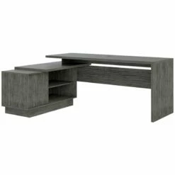 RST Brands Emery Composite Wood Modern L-Shaped Desk - Mahogany