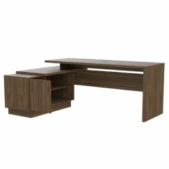 RST Brands Emery Composite Wood Modern L-Shaped Desk - Mahogany 22 RST Brands Emery Composite Wood Modern L-Shaped Desk - Mahogany -CYMAX Sales 2443976 3 L 1