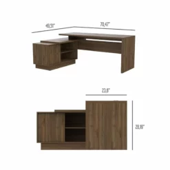RST Brands Emery Composite Wood Modern L-Shaped Desk - Mahogany 25 RST Brands Emery Composite Wood Modern L-Shaped Desk - Mahogany -CYMAX Sales 2443976 6 L 1