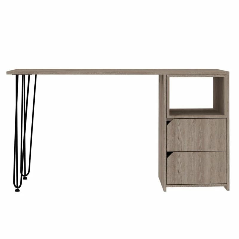 RST Brands Aster Composite Wood Contemporary 2-Drawer Desk - Aged Oak 6 RST Brands Aster Composite Wood Contemporary 2-Drawer Desk - Aged Oak - Image 4