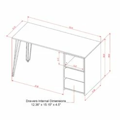 RST Brands Aster Composite Wood Contemporary 2-Drawer Desk - Aged Oak 17 RST Brands Aster Composite Wood Contemporary 2-Drawer Desk - Aged Oak -CYMAX Sales 2444012 7 L
