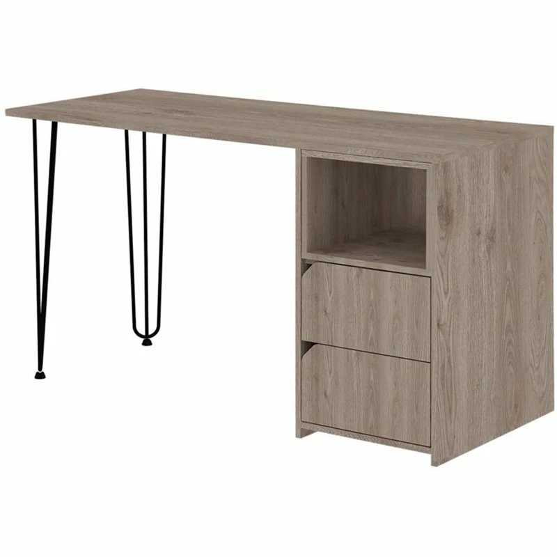 RST Brands Aster Composite Wood Contemporary 2-Drawer Desk - Aged Oak 3 RST Brands Aster Composite Wood Contemporary 2-Drawer Desk - Aged Oak