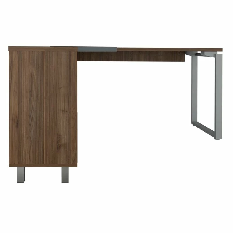 RST Brands Aster Composite Wood Modern 3-Drawer Desk - Mahogany 6 RST Brands Aster Composite Wood Modern 3-Drawer Desk - Mahogany - Image 4