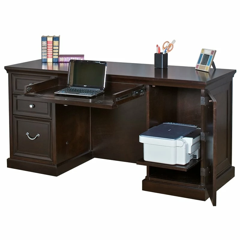 Martin Furniture Fulton Double Pedestal Desk In Espresso 4 Martin Furniture Fulton Double Pedestal Desk In Espresso - Image 2