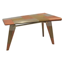 Mar Vista Tri-Tone Metal Cladded Writing Desk In Copper Finish -CYMAX Sales 2449371 5 L
