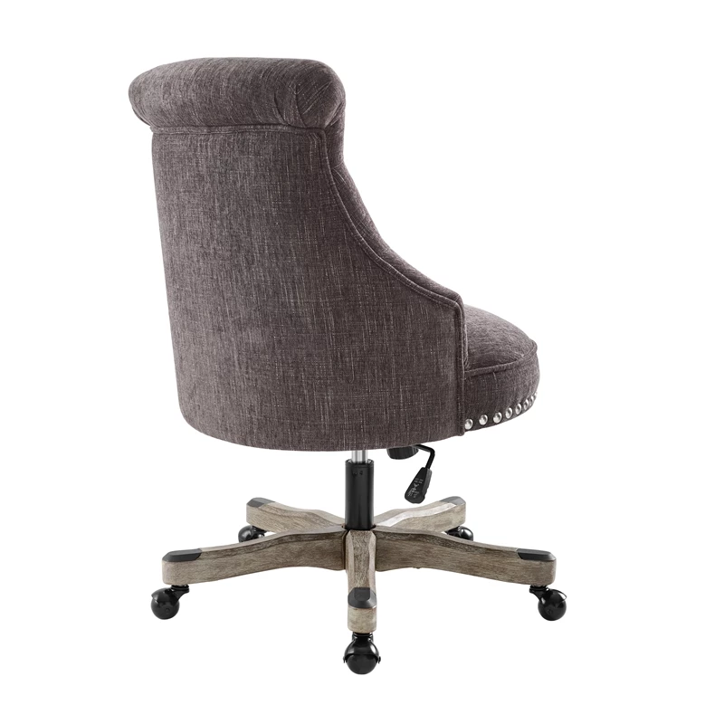 Urbanpro Transitional Wood Upholstered Office Chair In Floral Gray 20 Urbanpro Transitional Wood Upholstered Office Chair In Floral Gray - Image 18