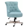 Urbanpro Transitional Wood Upholstered Office Chair In Floral Gray