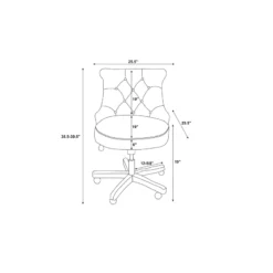 Urbanpro Transitional Wood Upholstered Office Chair In Floral Gray 34 Urbanpro Transitional Wood Upholstered Office Chair In Floral Gray -CYMAX Sales 2452776 40 L