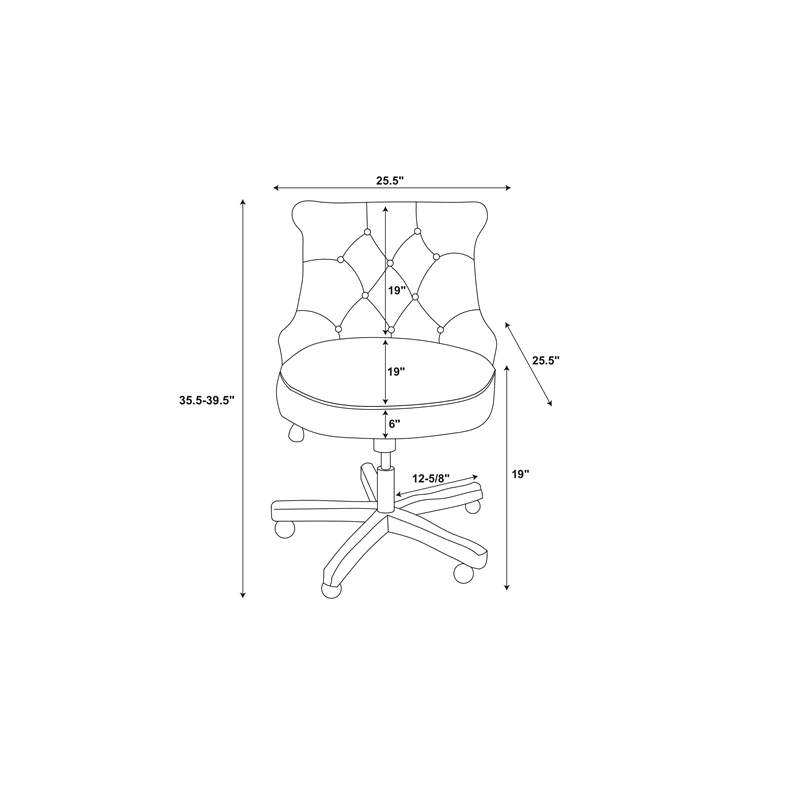 Urbanpro Transitional Wood Upholstered Office Chair In Floral Gray 15 Urbanpro Transitional Wood Upholstered Office Chair In Floral Gray - Image 13