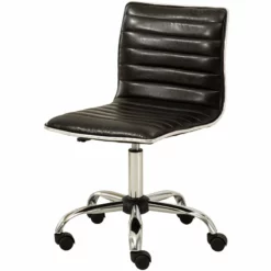 Roundhill Furniture Fremo Faux Leather Adjustable Air Lift Office Chair In Gray -CYMAX Sales 2453156 L
