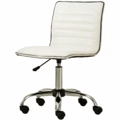 Roundhill Furniture Fremo Faux Leather Adjustable Air Lift Office Chair In Gray