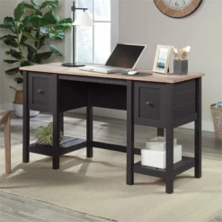 Sauder Cottage Road Engineered Wood Desk In Raven Oak -CYMAX Sales 2454343 5 L