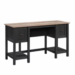 Sauder Cottage Road Engineered Wood Desk In Raven Oak