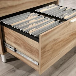 Sauder Portage Park Engineered Wood L-Shape Desk In Kiln Acacia Finish -CYMAX Sales 2454344 12 L