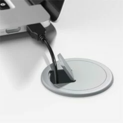 Hybrid 48W X 24D Computer Table Desk In Black Walnut - Engineered Wood -CYMAX Sales 2454670 6 L