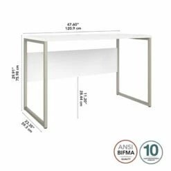 Hybrid 48W X 24D Computer Table Desk In Black Walnut - Engineered Wood -CYMAX Sales 2454670 9 L