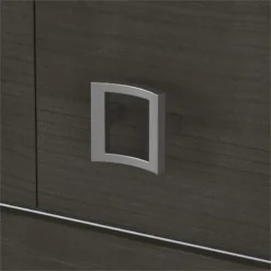 Echo 60W Credenza Desk With Hutch In Gray Sand - Engineered Wood -CYMAX Sales 2461723 3 L