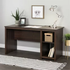 Home Square 2-Piece Set With Computer Desk And 72" TV Stand In Espresso -CYMAX Sales 2463611 11 L