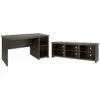 Home Square 2-Piece Set With Computer Desk And 72" TV Stand In Espresso -CYMAX Sales 2463611 L