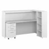 Studio C 72W Cubicle Desk With Shelves & Drawers In Storm Gray - Engineered Wood -CYMAX Sales 2464906 L