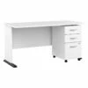 Studio A 60W Computer Desk With Drawers In Storm Gray - Engineered Wood -CYMAX Sales 2467482 L