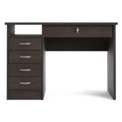 Tvilum Walden Desk With 5 Drawers In Dark Chocolate -CYMAX Sales 2468106 5 L