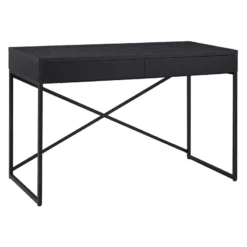 Henn&Hart 47" Black Grain Metal Home Office