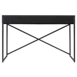 Henn&Hart 47" Black Grain Metal Home Office -CYMAX Sales 2468205 2 L