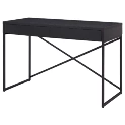 Henn&Hart 47" Black Grain Metal Home Office -CYMAX Sales 2468205 6 L