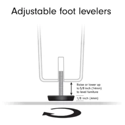 Henn&Hart 47" Black Grain Metal Home Office -CYMAX Sales 2468205 9 L