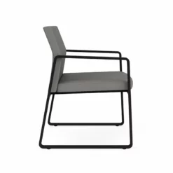 Lesro Gansett Polyurethane Oversize Guest Chair In Black/Castillo Metal -CYMAX Sales 2472897 1 L