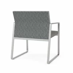 Lesro Gansett Polyurethane Oversize Guest Chair In Silver/Castillo Batik -CYMAX Sales 2472931 2 L