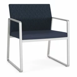 Lesro Gansett Polyurethane Oversize Guest Chair In Silver/Castillo Batik -CYMAX Sales 2472932 L