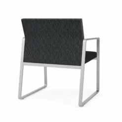 Lesro Gansett Polyurethane Oversize Guest Chair In Silver/Castillo Batik -CYMAX Sales 2472933 2 L